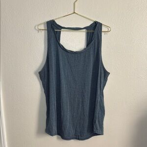 Nike Blue Scoop Neck Tank Top with Wide Straps